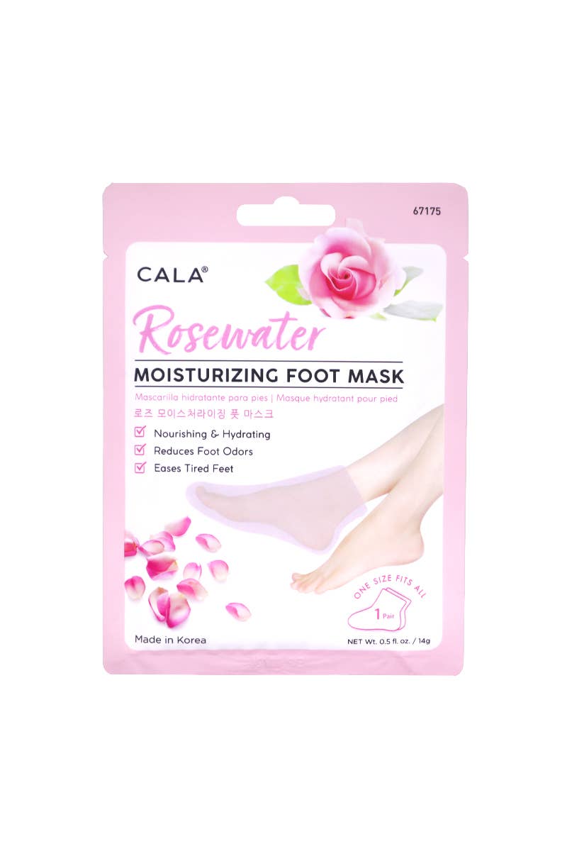 CALA Rose Water Foot Mask, 1 pair