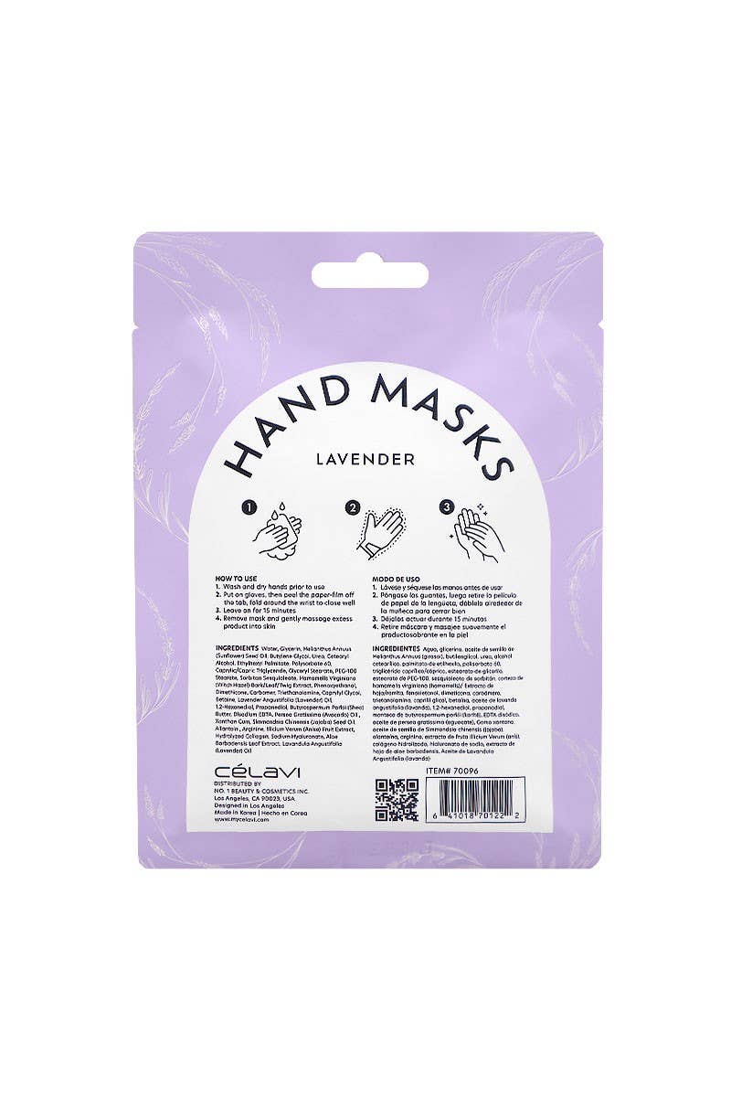 Celavi Lavender Hand Mask- 1 pair