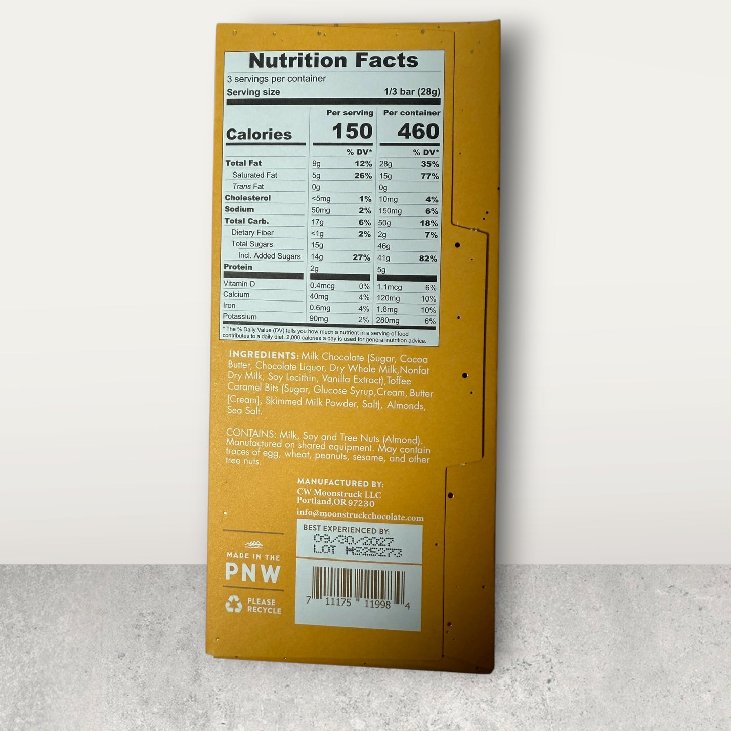 Moonstruck Crunchy Milk Salted Toffee Bar (add on item for the build a gift box listing only)