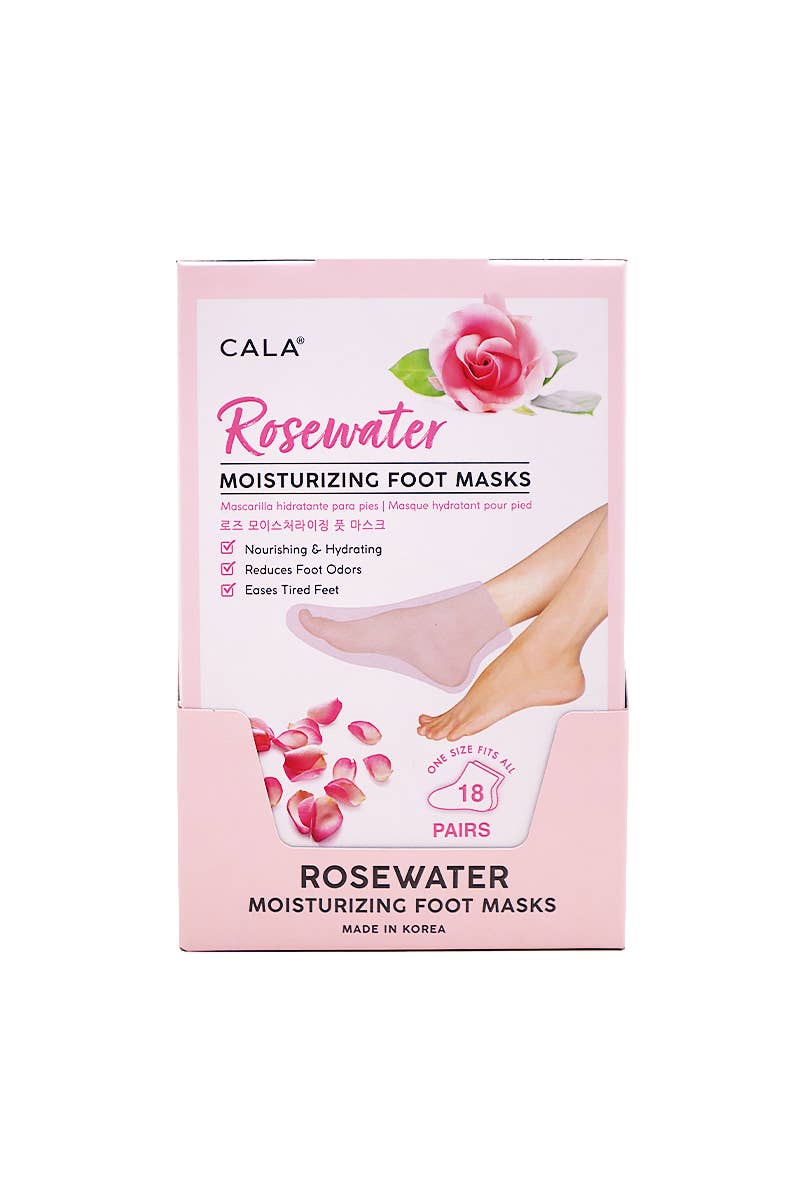 CALA Rose Water Foot Mask, 1 pair