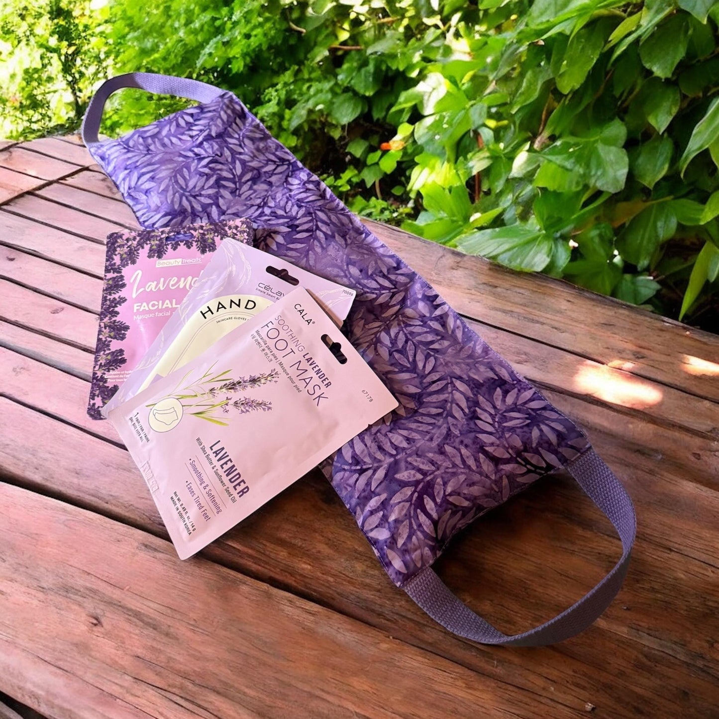 Lavender vines microwavable rice neck hot pack gift box