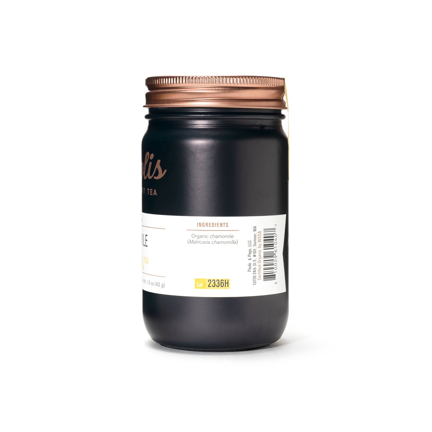 Apolis Organic Chamomile  Tea Bags, 15 tea bags in jar (add on item for the build a gift box listing only)