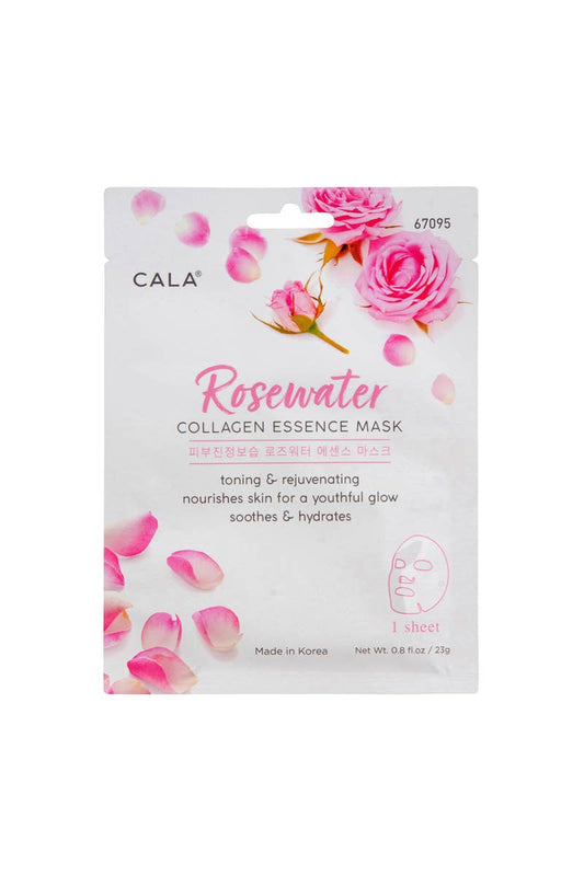 CALA 67095 Rosewater Collagen Essence Facial Mask Sheet
