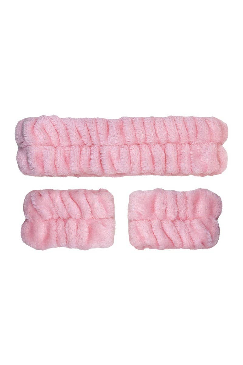CALA Pink 3pc Plush Headband & Wristband Set (add on item for the build a gift box listing only)