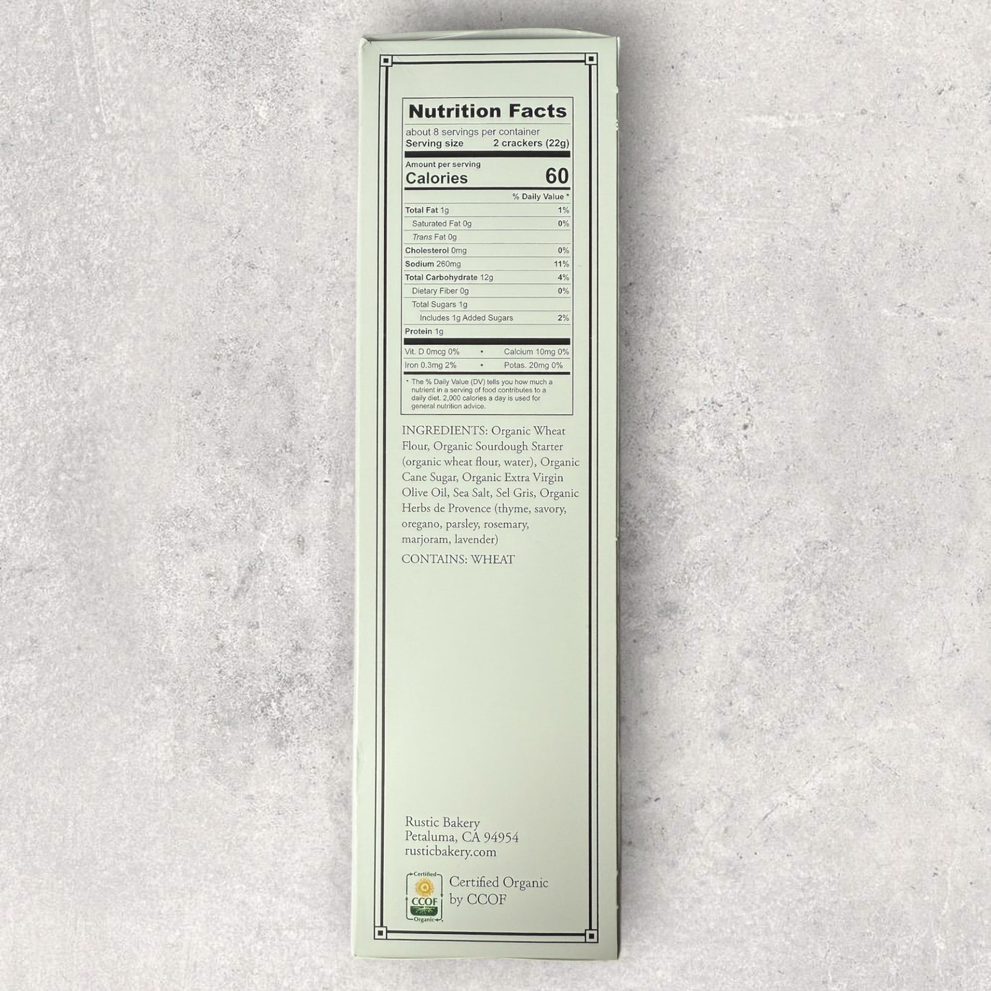 Rustic Bakery Herbs de Provence Organic Sourdough Flatbread (add on item for the build a gift box listing only)