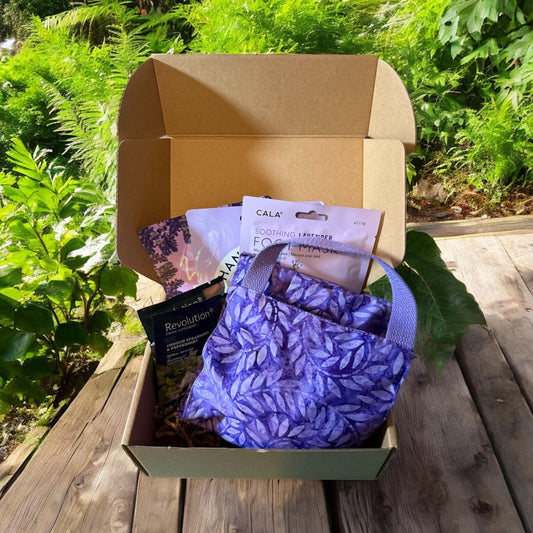 Lavender vines microwavable rice neck hot pack gift box